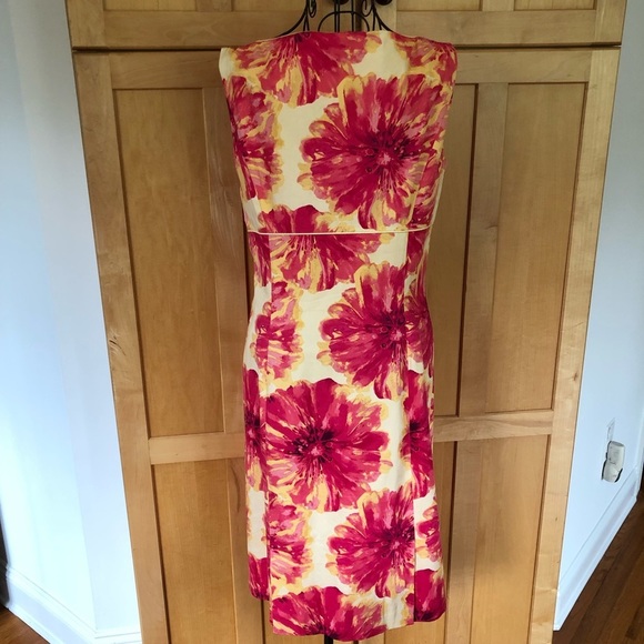 Alex Marie pink yellow floral sleeveless sheath Dress NWOT size 4 - Picture 4 of 8